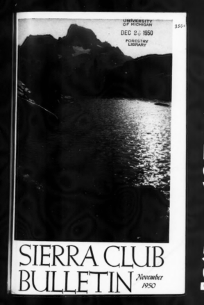 Sierra Club Bulletin 1950 Vol 35 No 10 November thumbnail